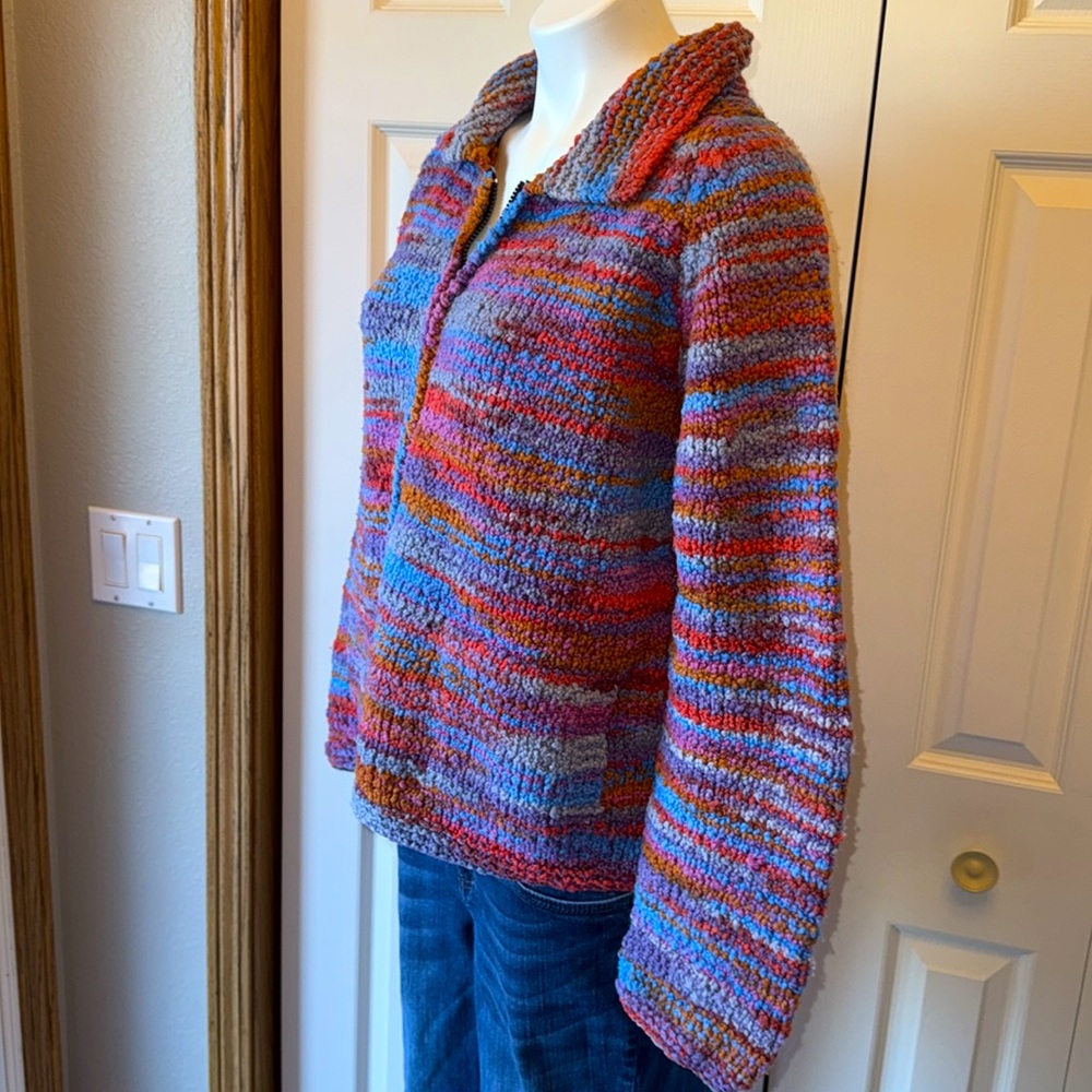Colorful Knit Zip-Up Jacket - Picture 4 of 9